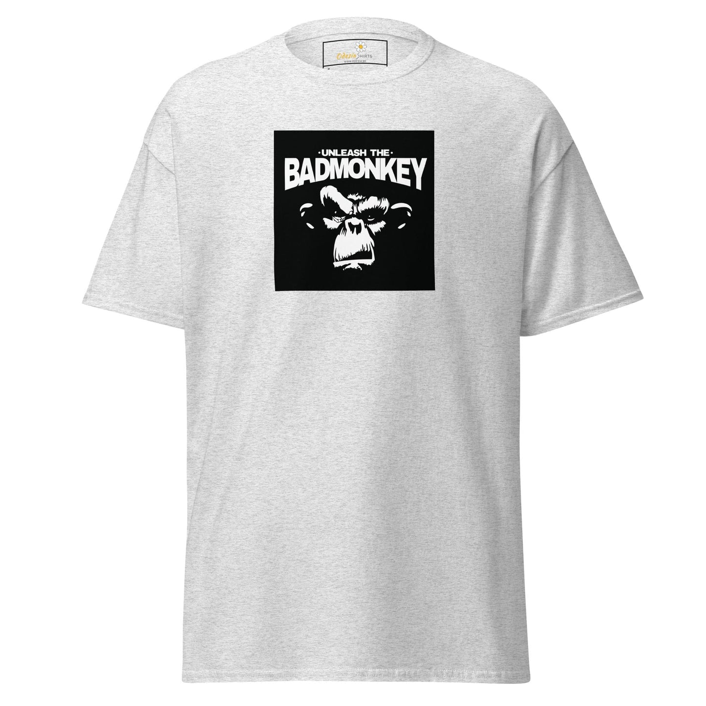 Unisex classic t-shirt - WILD LIFE UNLEASH MONKEY - REGULAR - Ash / S