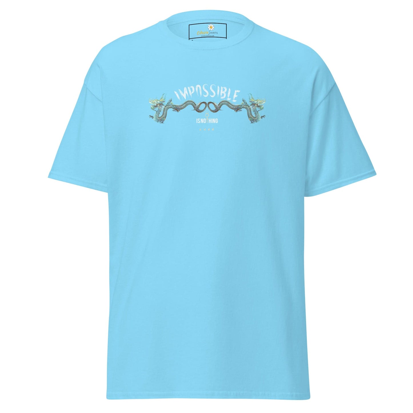 Unisex classic t-shirt - MYSTIC IMPOSSIBLE IS NOTHING - REGULAR - Sky / S