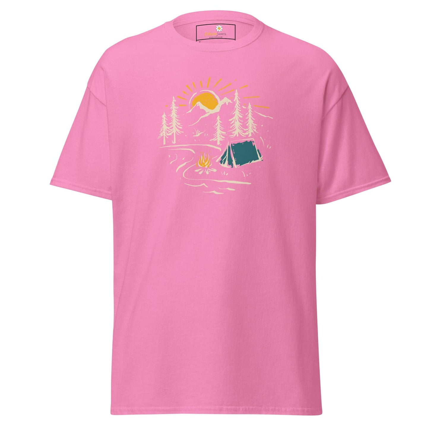 Unisex classic t-shirt - ADVENTURE CAMPFIRE CIRCLE - REGULAR - Azalea / S