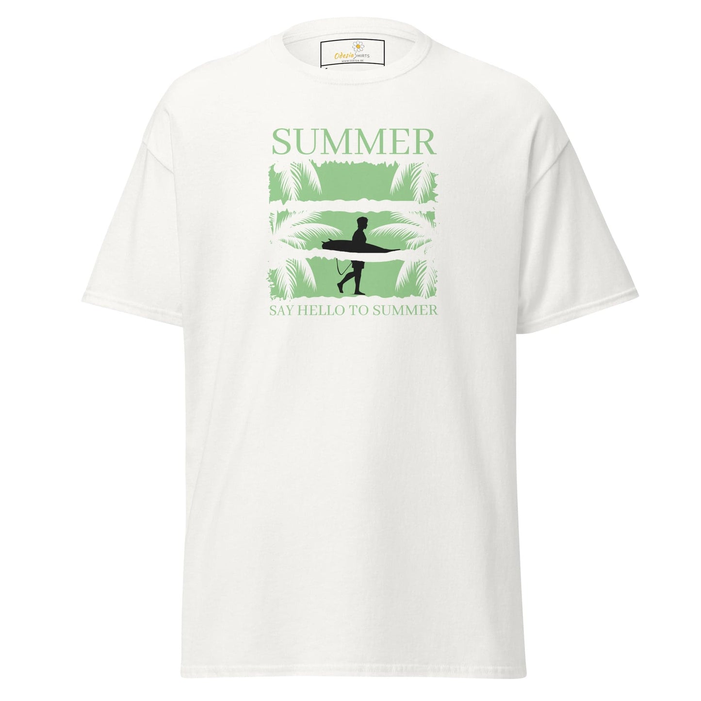 Unisex classic t-shirt - SUMMER SURFING CALIFORNIA - REGULAR - White / S