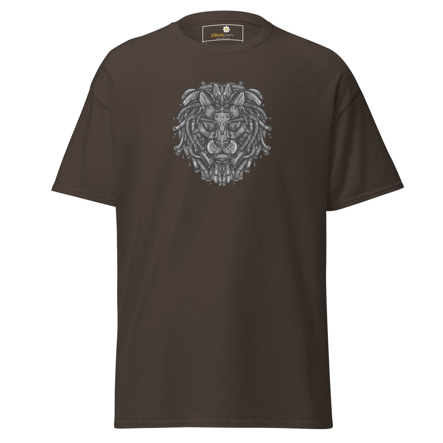 Unisex classic t-shirt - ABSTRACT LION HEAD - REGULAR - Dark Chocolate / S