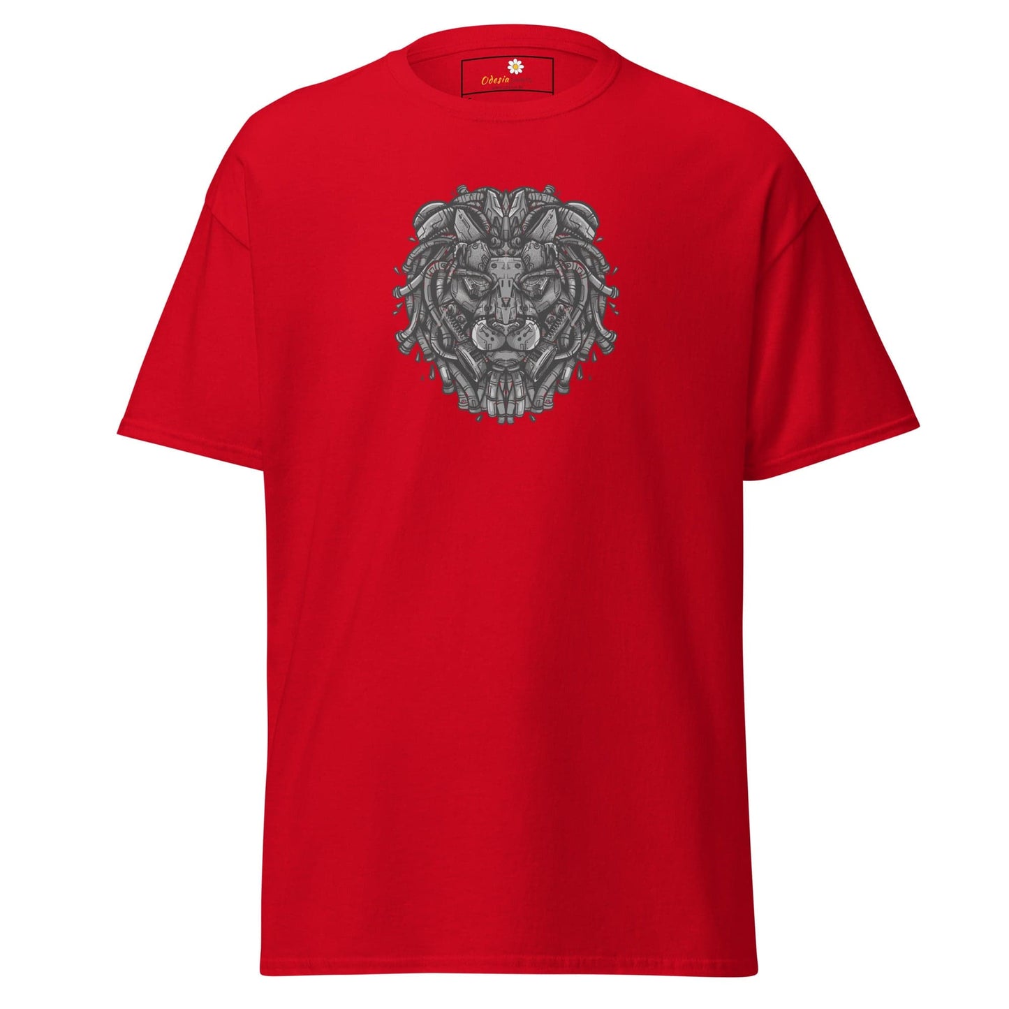 Unisex classic t-shirt - ABSTRACT LION HEAD - REGULAR - Red / S