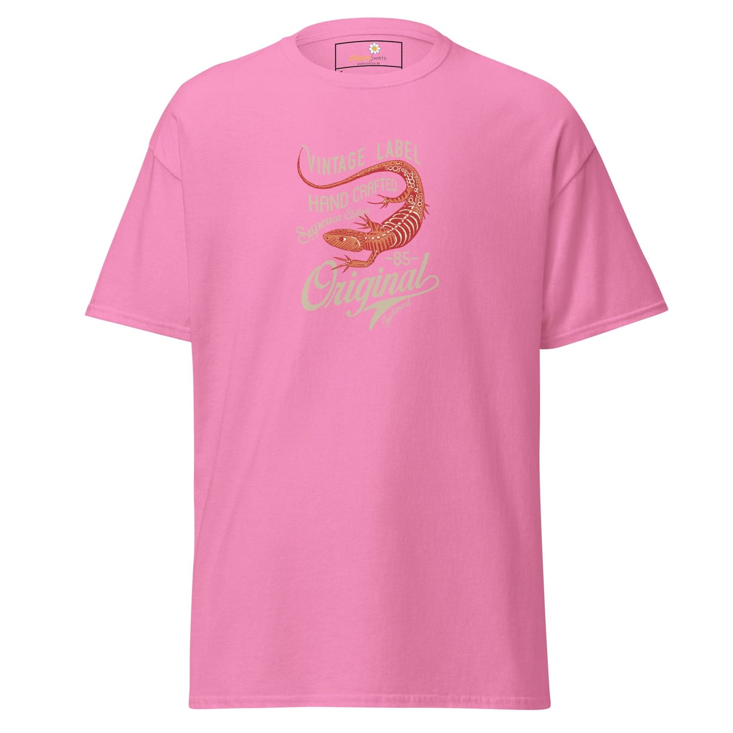 Unisex classic t-shirt - VINTAGE LIZARD - REGULAR - Azalea / S