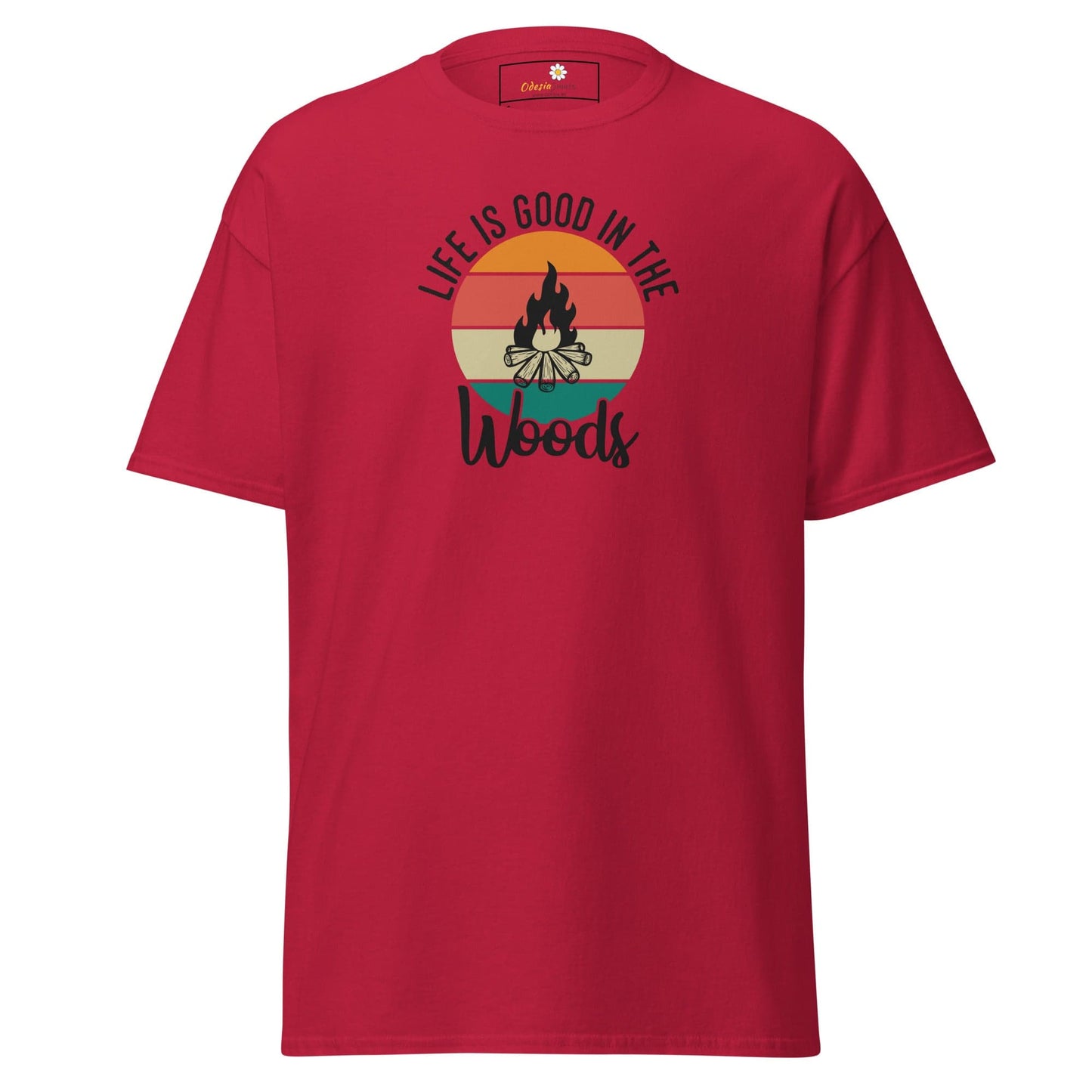 Unisex classic t-shirt - ADVENTURE LIFE GOOD IN WOODS - REGULAR - Cardinal / S