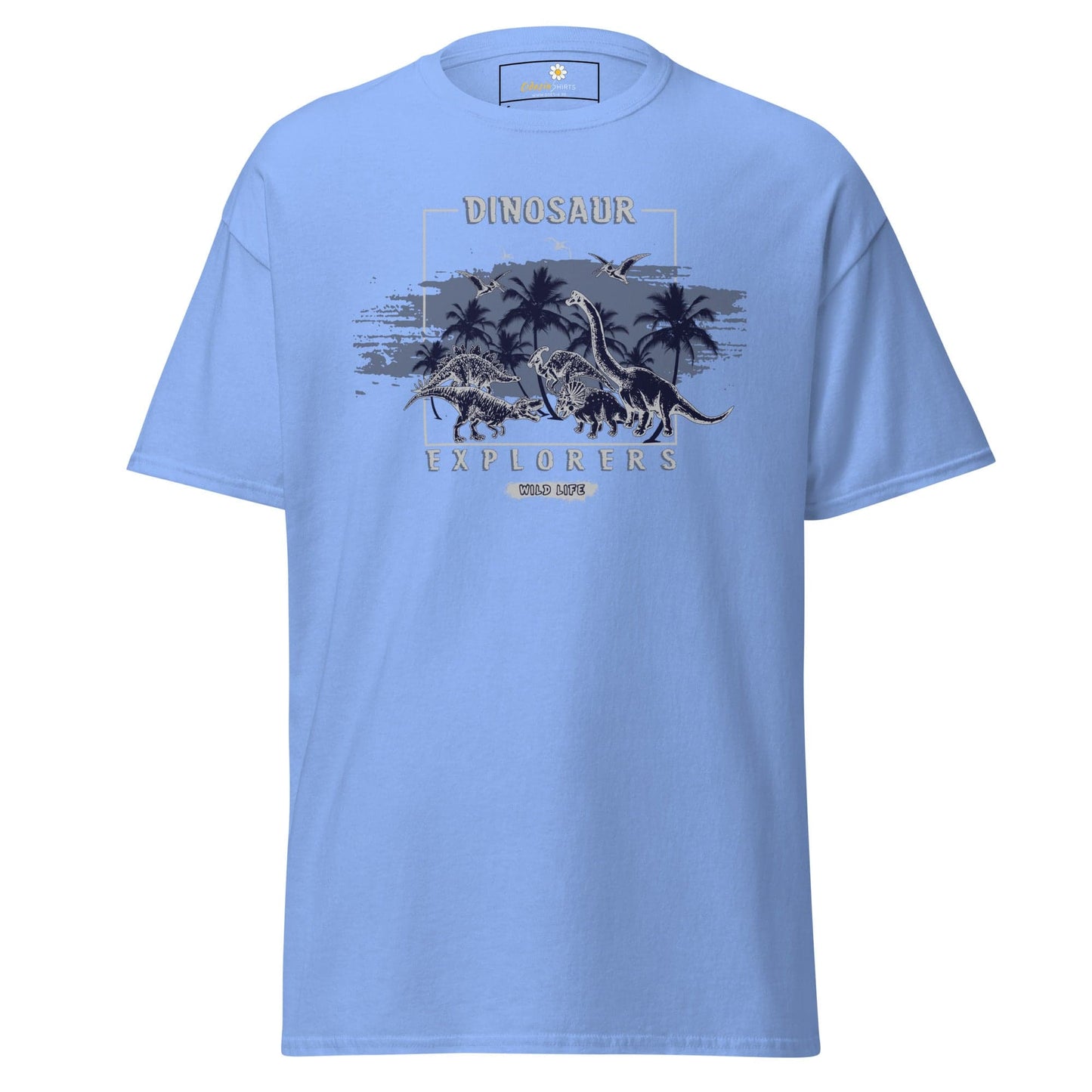 Unisex classic t-shirt - WILD LIFE DINOSAURUS - REGULAR - Carolina Blue / S