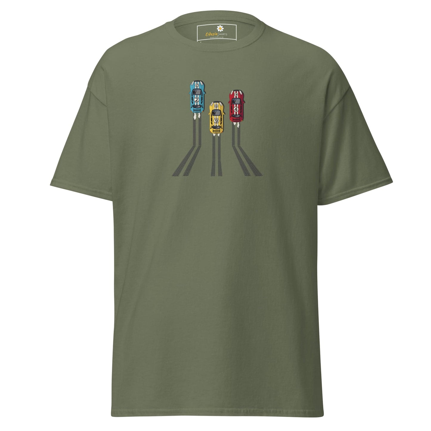 Unisex classic t-shirt - SPORT RACING CARS - REGULAR - Military Green / S