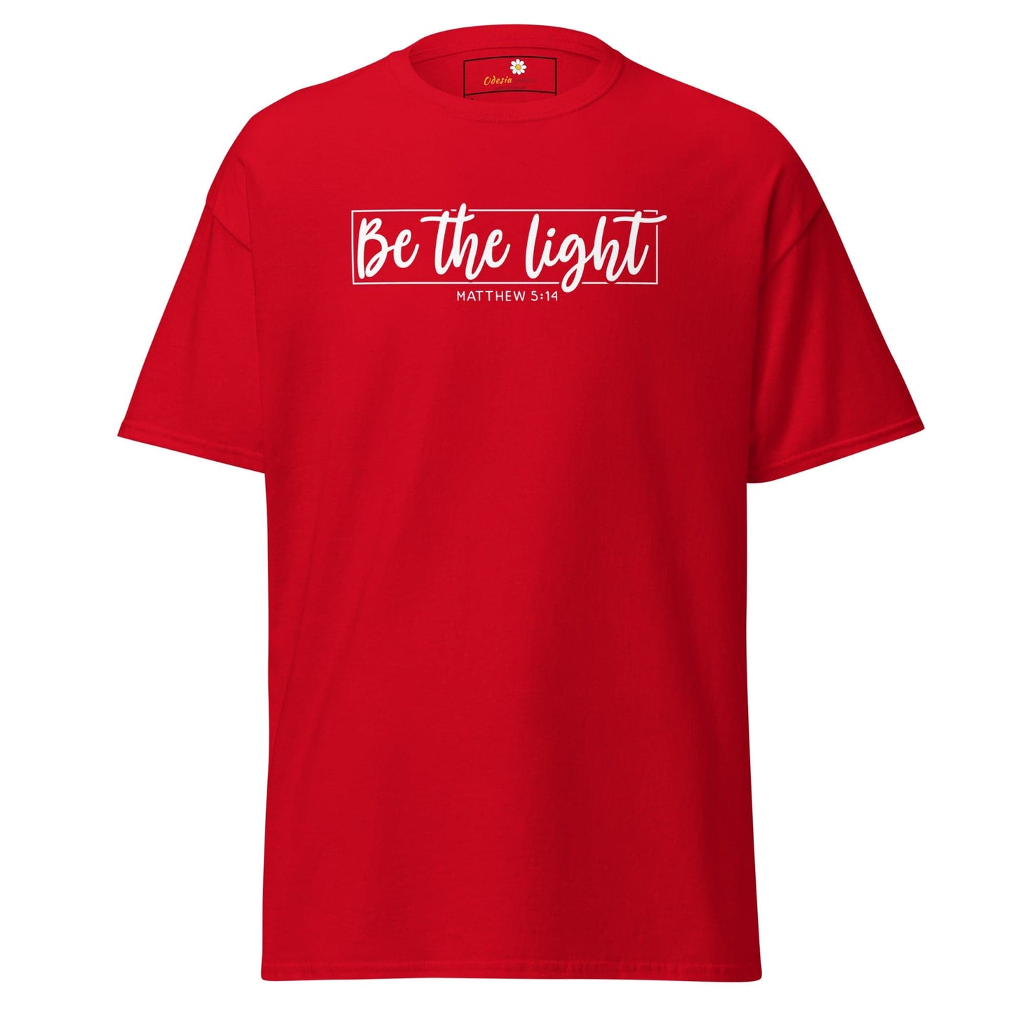 Red T-shirt with white text from T-SHIRT DESIGN TEE for Men and Women in sizes S to XL