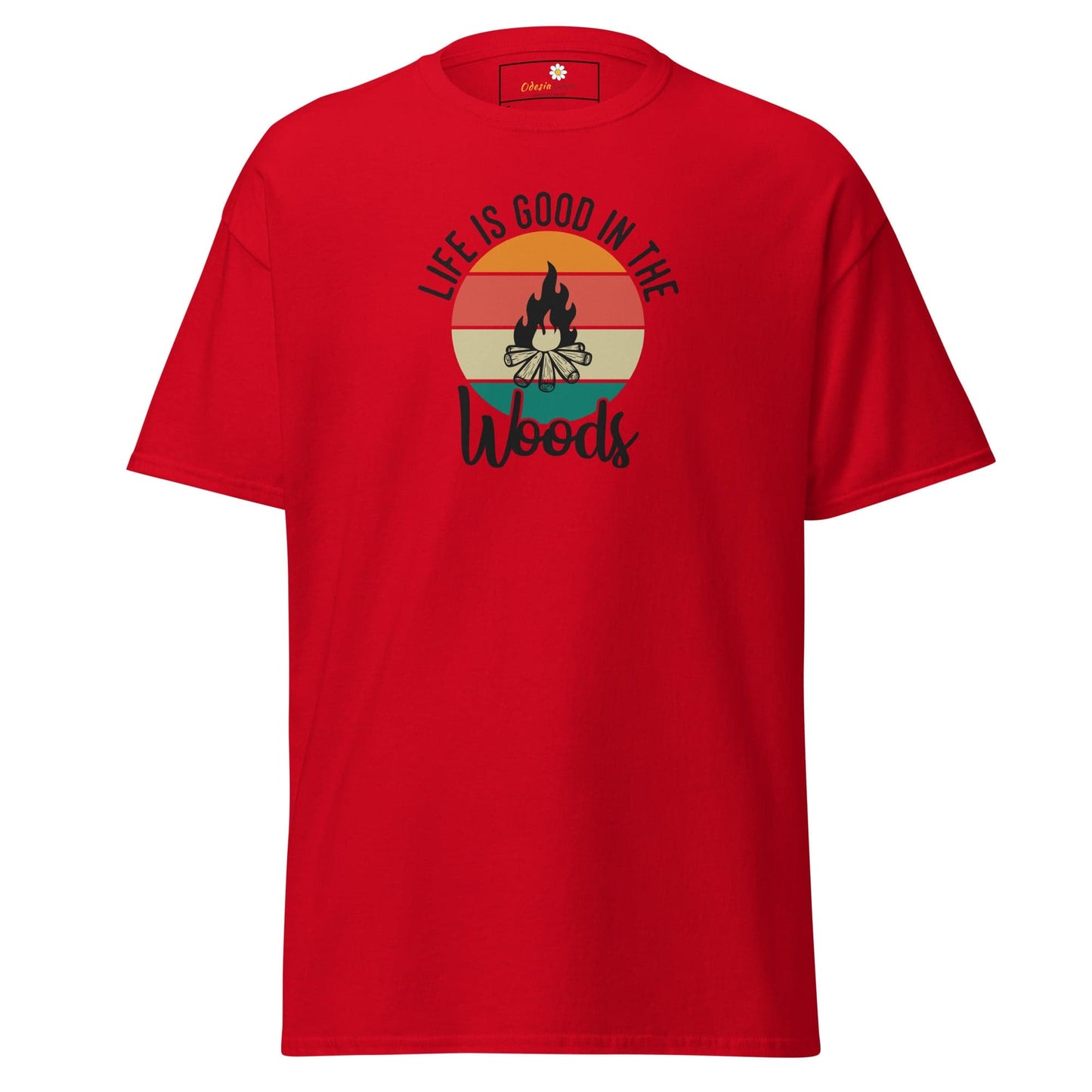 Unisex classic t-shirt - ADVENTURE LIFE GOOD IN WOODS - REGULAR - Red / S