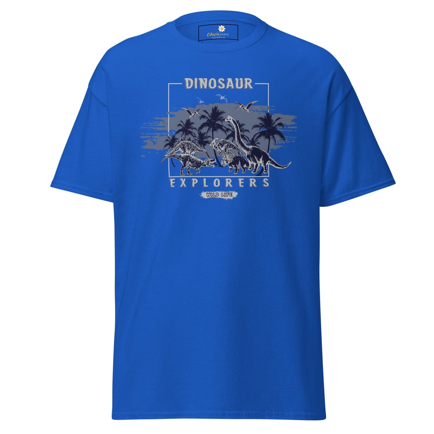 Unisex classic t-shirt - WILD LIFE DINOSAURUS - REGULAR - Royal / S
