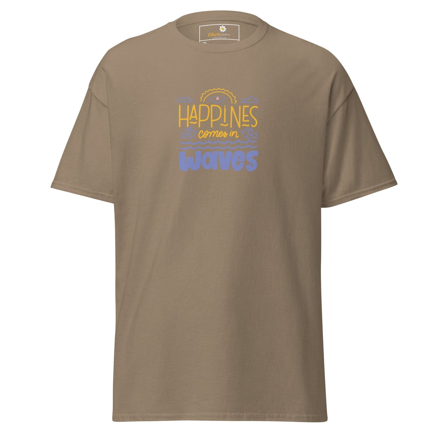 Khaki T-Shirt with graphic for Men and Women in Sizes 2XL to 5XL