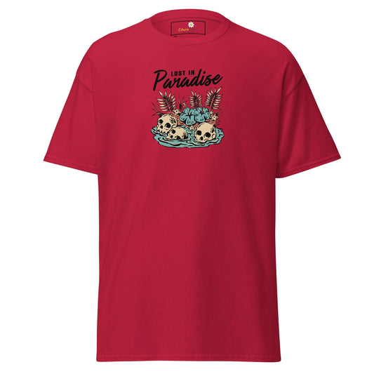 Red T-shirt with skull graphic for Men and Women in 2XL to 5XL sizes