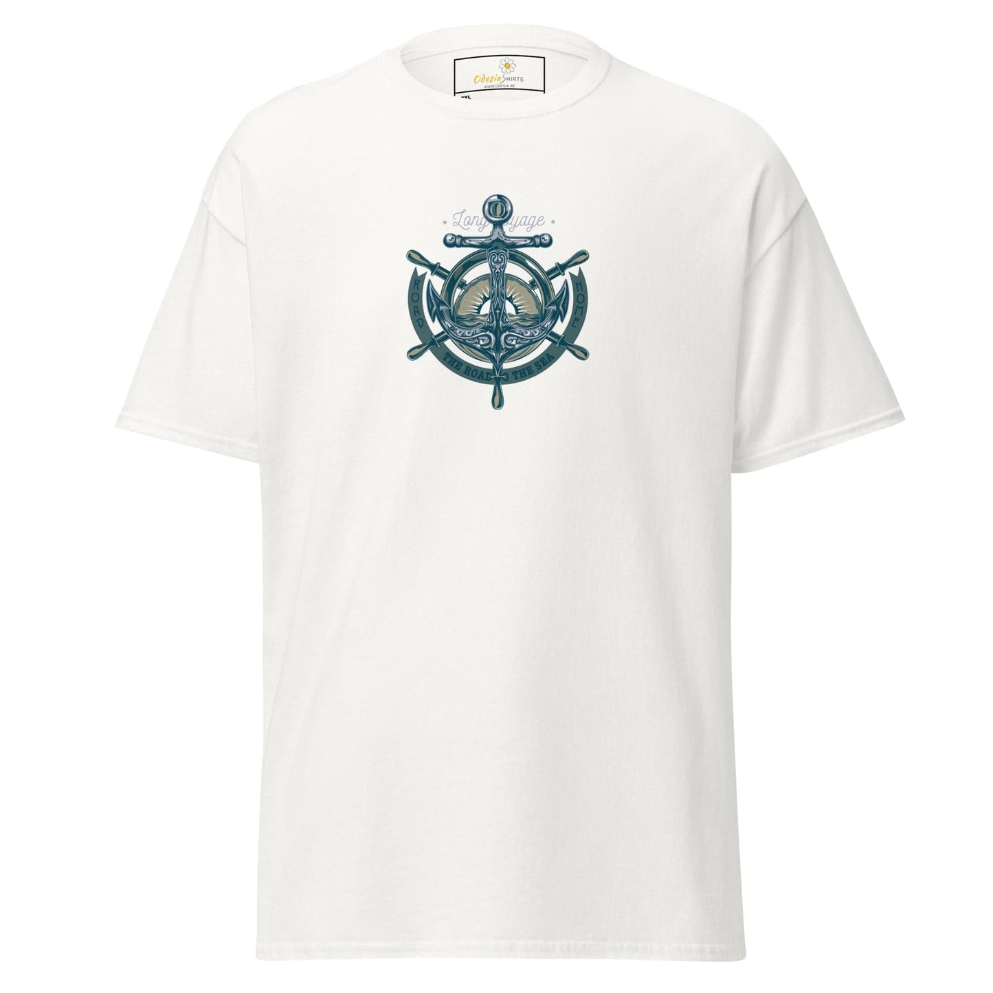 White T-shirt with nautical design for Men and Women in 2XL to 5XL size